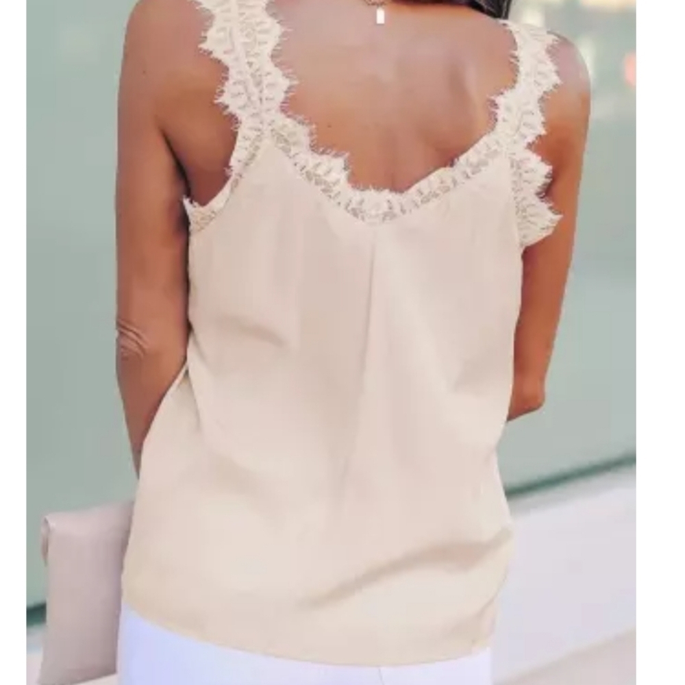 PALE Pink Boho Lace Silky Soft Cami NWT - Picture 2 of 6